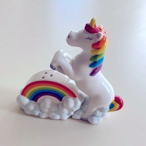 Rainbow Unicorn Salt & Pepper Shaker Set Ceramic